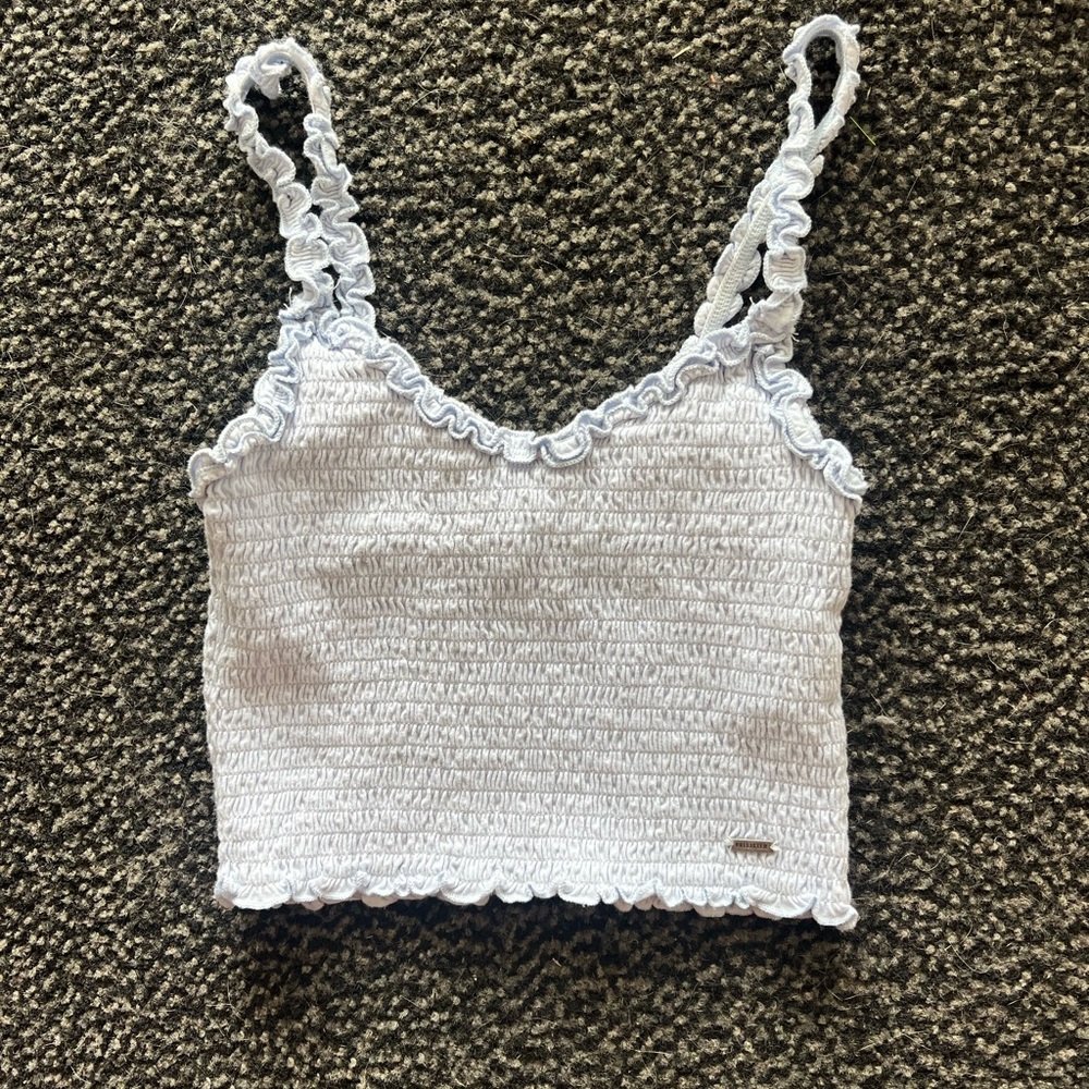 Hollister, crop tank, size small.  Baby blue and lightly worn.